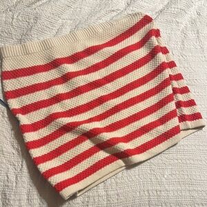 A new day Women’s Red and Cream Striped Skirt